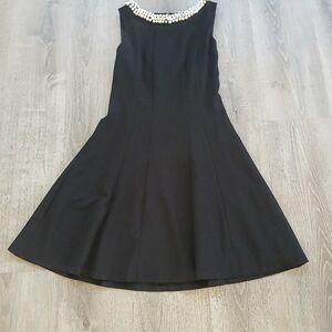 Karl Lagerfeld  Black Dress with Pearl Detailing